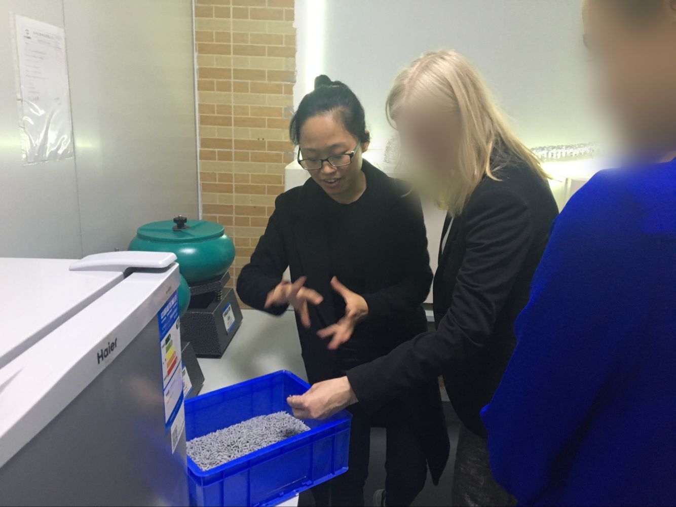 Brand team reviewing materials with the HTIMES project lead